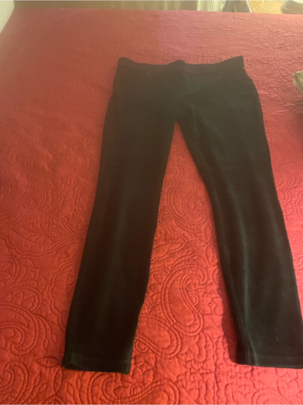 Hue black corduroy leggings, extra large